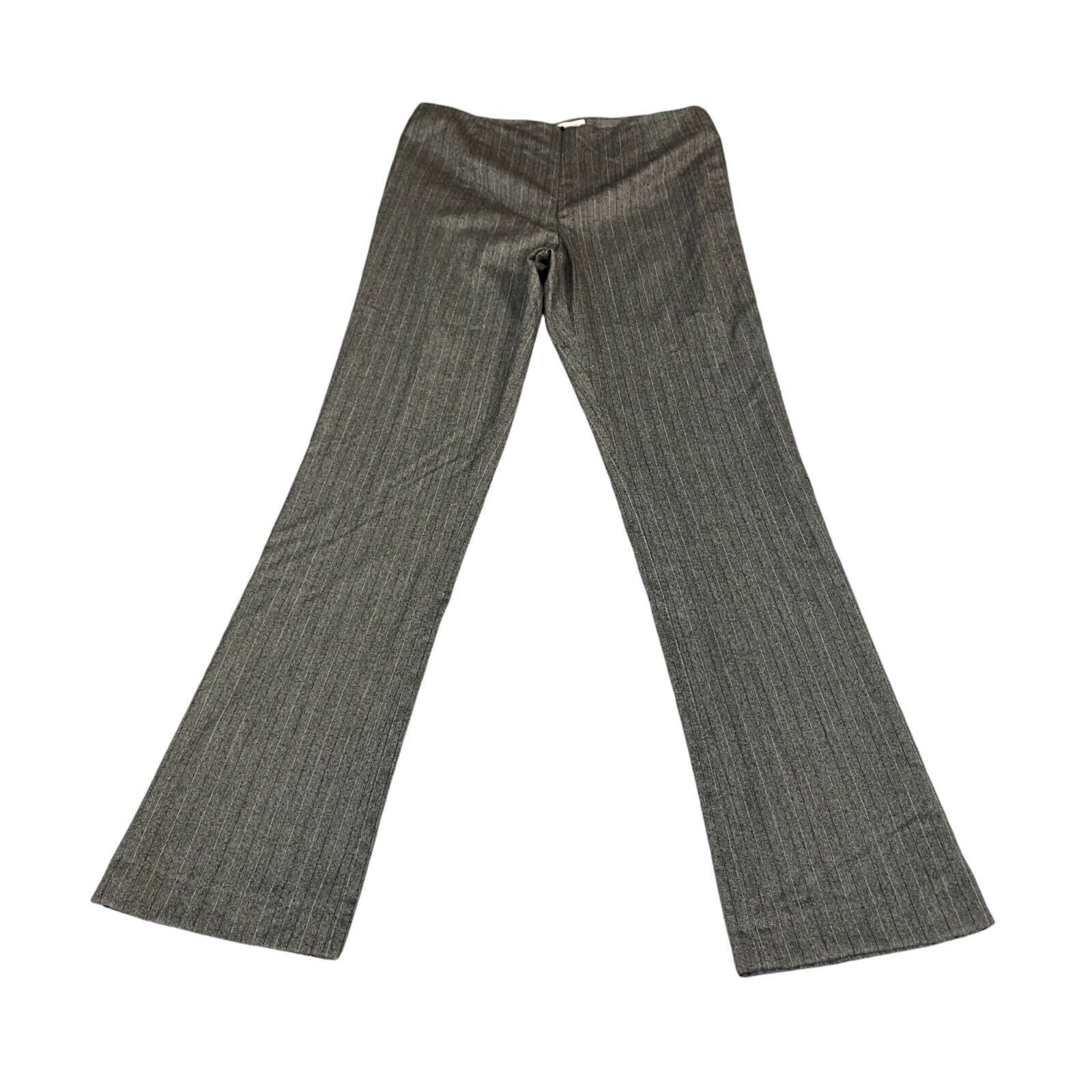 Elliott Lauren Trouser Pants Womens Size 4 Gray Pinstriped Bootcut Leg
